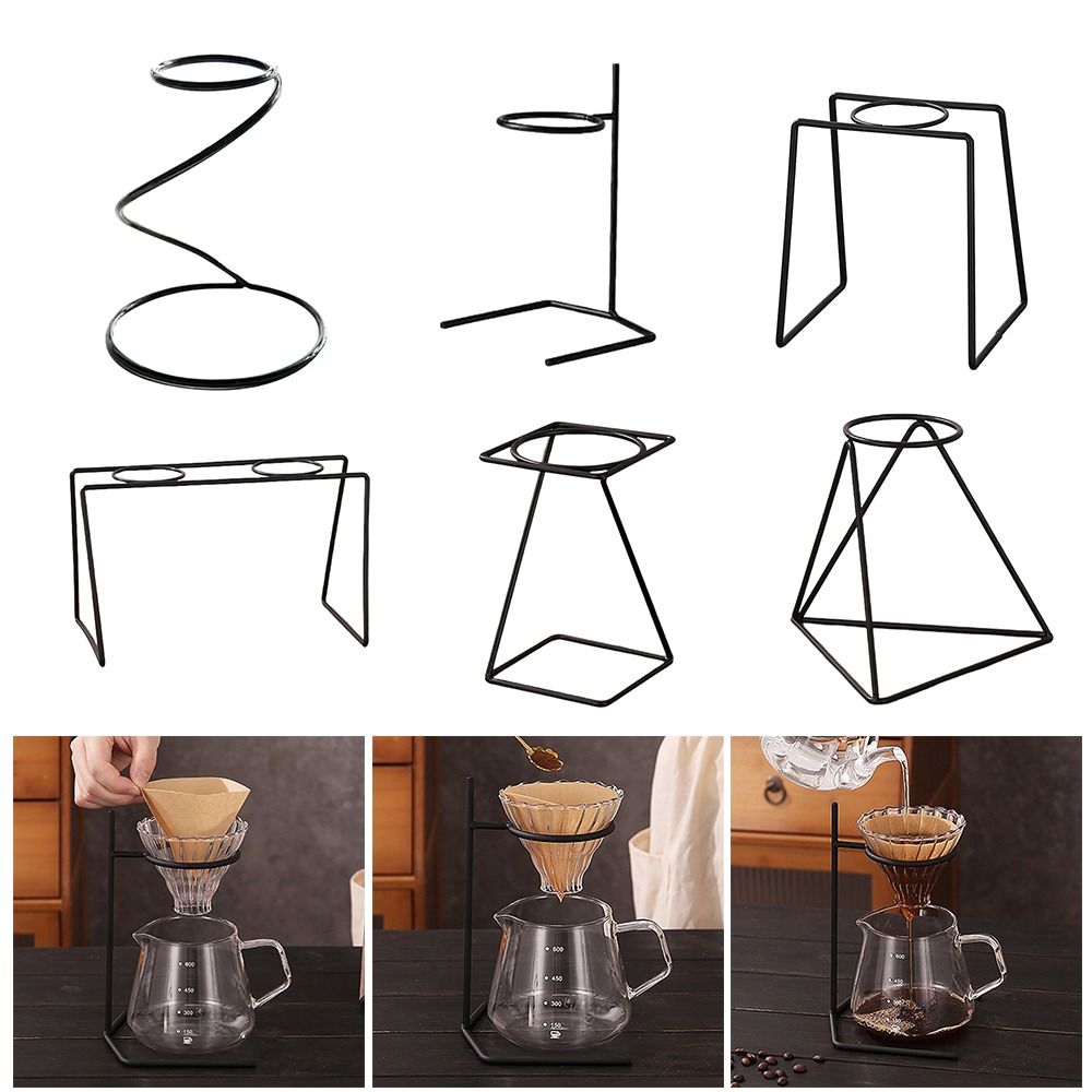 Coffee Equipment Rack - Soporte negro para filtro de café,