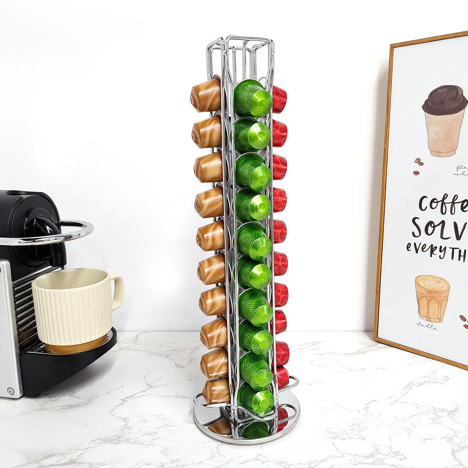 Soporte para cápsulas de café  - Coffee Equipment Rack reseña y precio